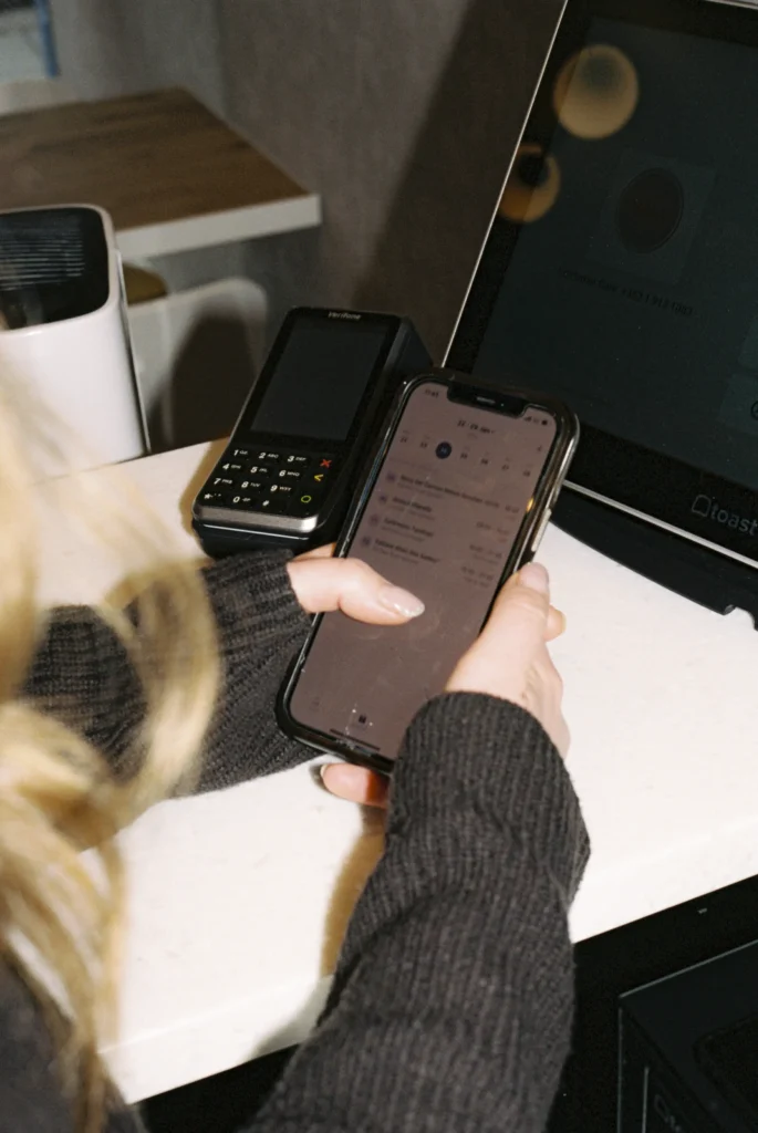 Somone using Nory on a phone that integrates with the computer system