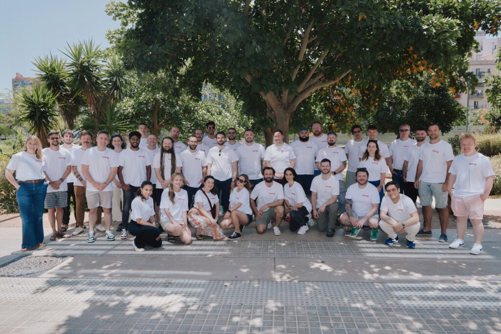 Nory employees at team offsite in Barcelona, July 2023