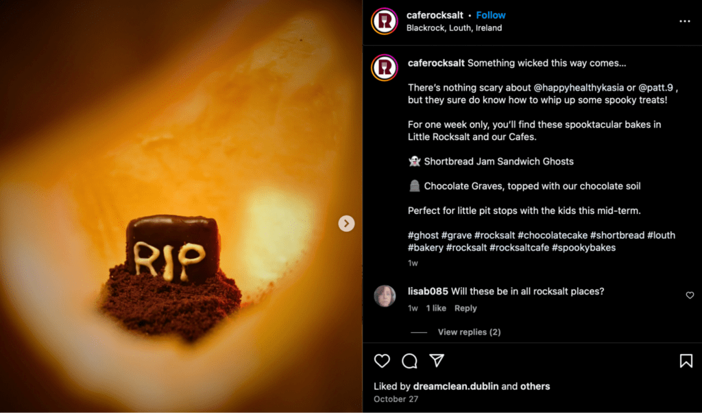 Rocksalt halloween brownie on Instagram